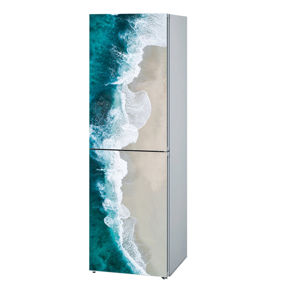 Decals for Refrigerator vinyl Wave 1 Design Fridge Decals, Wrap