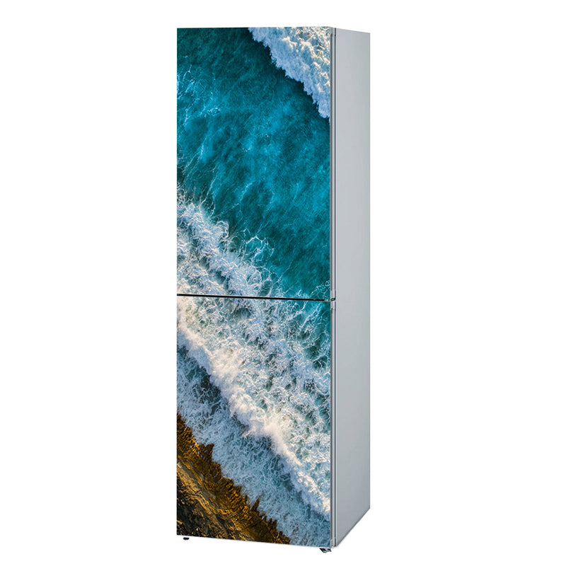 Decals for Refrigerator vinyl Wave Design Fridge Decals, Wrap