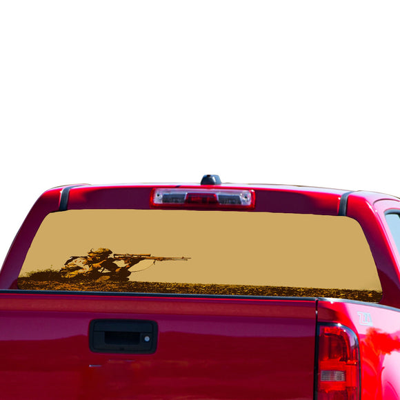Sniper Soldier Perforated for Chevrolet Colorado decal 2015 - Present
