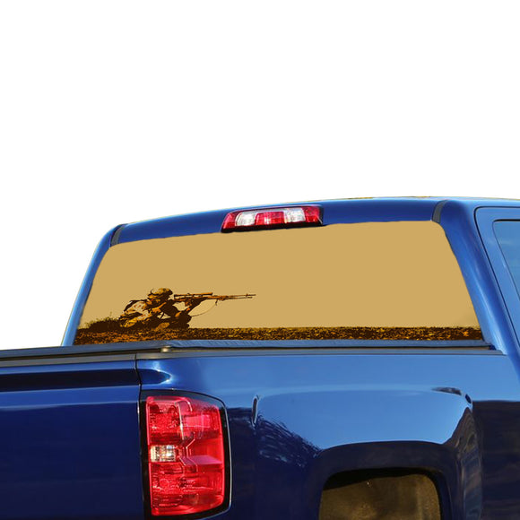 USA Sniper Perforated for Chevrolet Silverado decal 2015 - Present