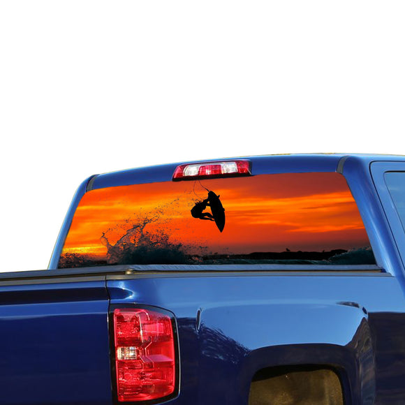 Surfing Perforated for Chevrolet Silverado decal 2015 - Present