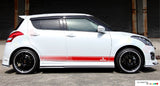 Decal Sticker Sport Vinyl Side Racing Stripes Compatible with Suzuki Swift 2008-Present