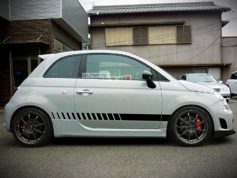 Set of Racing Side Stripes Decal Sticker Graphic Fiat 500 Abarth Performance