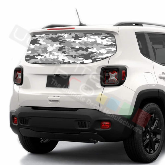 Camo Perforated Decals stickers compatible with Jeep Renegade