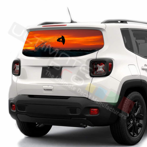 Surf Perforated Decals stickers compatible with Jeep Renegade