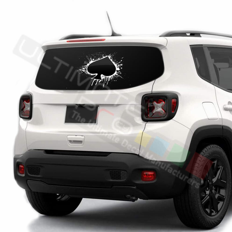 Ace Perforated Decals stickers compatible with Jeep Renegade