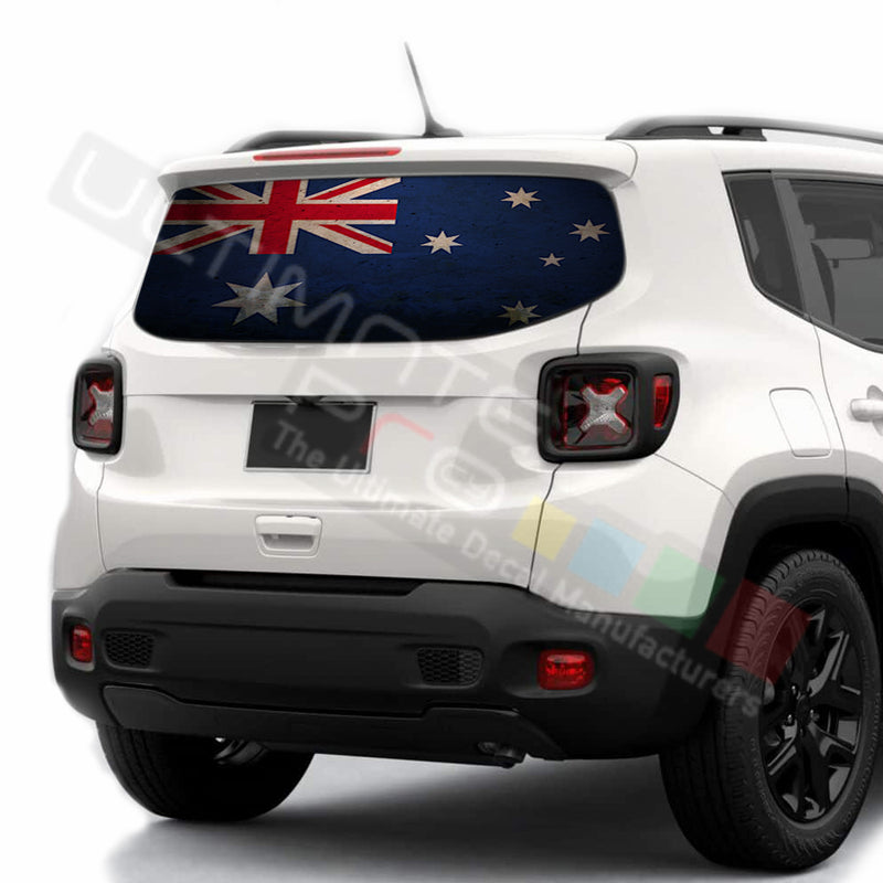 Australian Perforated Decals stickers compatible with Jeep Renegade