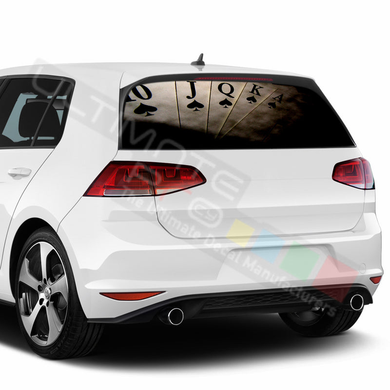 Poker Perforated Decals compatible with Volkswagen Golf
