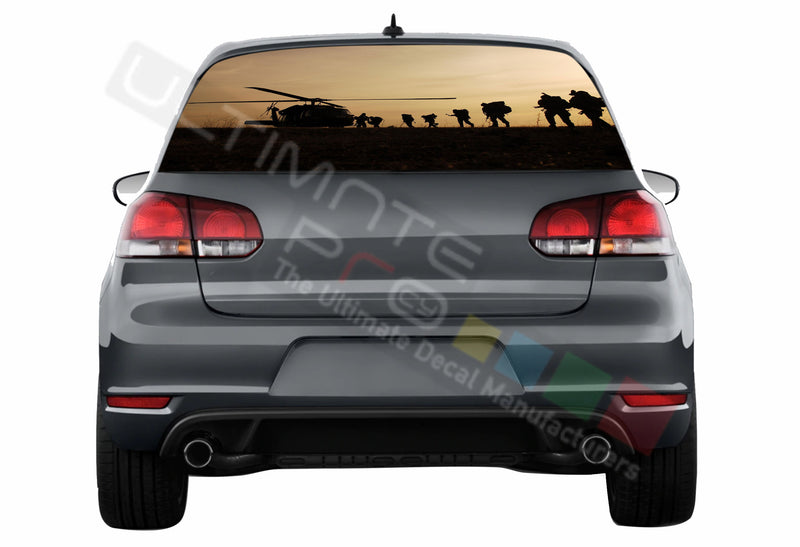 Army Perforated Decals compatible with Volkswagen Golf