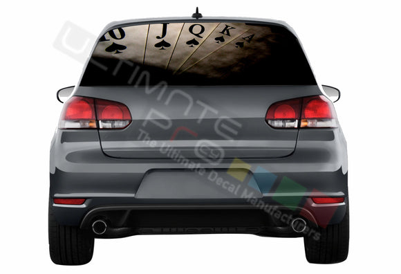 Poker Perforated Decals compatible with Volkswagen Golf