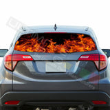 Flames Perforated Decals stickers compatible with Honda HRV