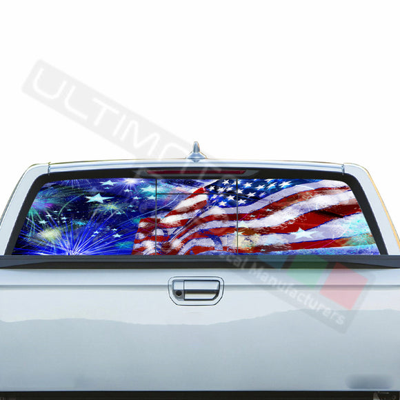 4th July Perforated Decals stickers compatible with Honda Ridgeline