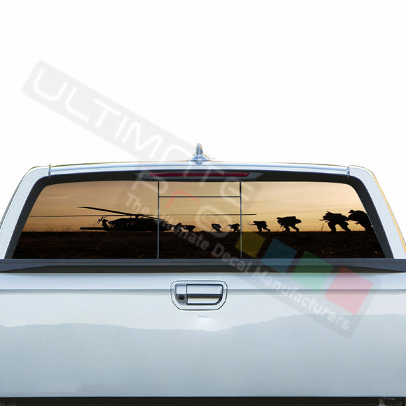Army Perforated Decals stickers compatible with Honda Ridgeline