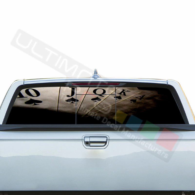 Poker Perforated Decals stickers compatible with Honda Ridgeline