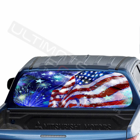4th July Perforated Decals stickers compatible with Mitsubishi L200