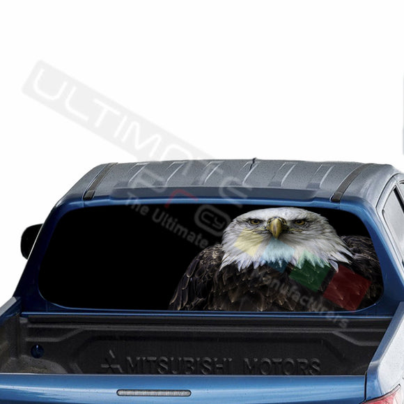 Eagle 2 Perforated Decals stickers compatible with Mitsubishi L200
