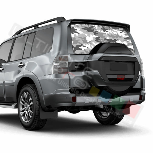 Camo Perforated Decals compatible with Mitsubishi Montero
