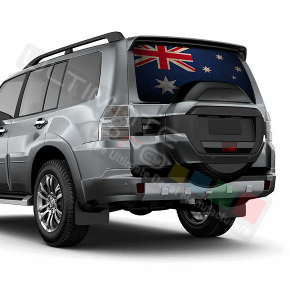 Australian Perforated Decals compatible with Mitsubishi Montero