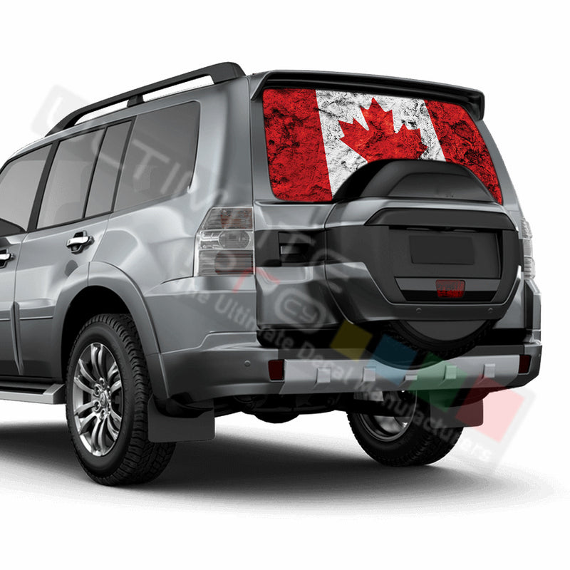 Canada Perforated Decals compatible with Mitsubishi Montero