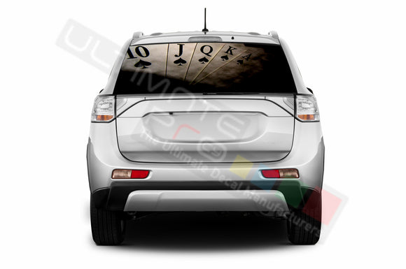 Poker Perforated Decals compatible with Mitsubishi Outlander