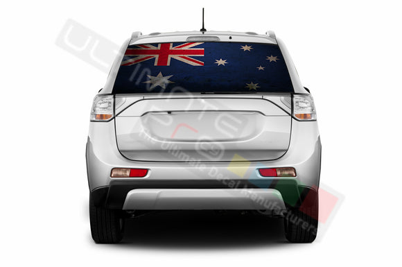 Australian Perforated Decals compatible with Mitsubishi Outlander