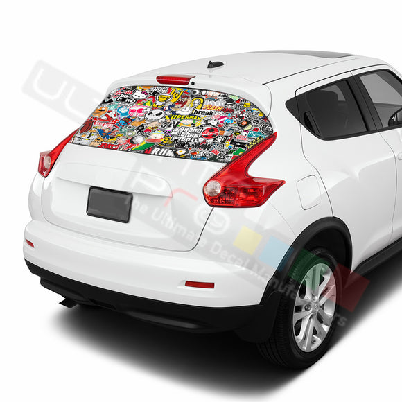 Bomb Skin Perforated Decals stickers compatible with Nissan Juke