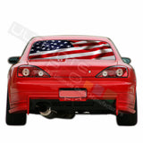 USA Flag Perforated Decals compatible with Nissan Silvia
