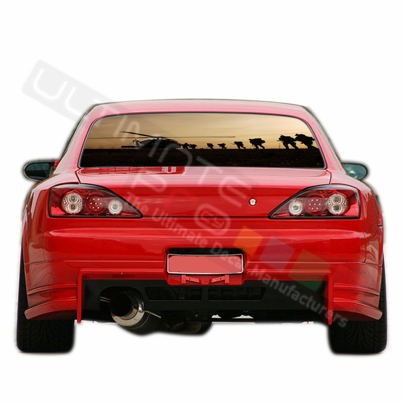 Army Perforated Decals compatible with Nissan Silvia