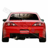 Poker Perforated Decals compatible with Nissan Silvia