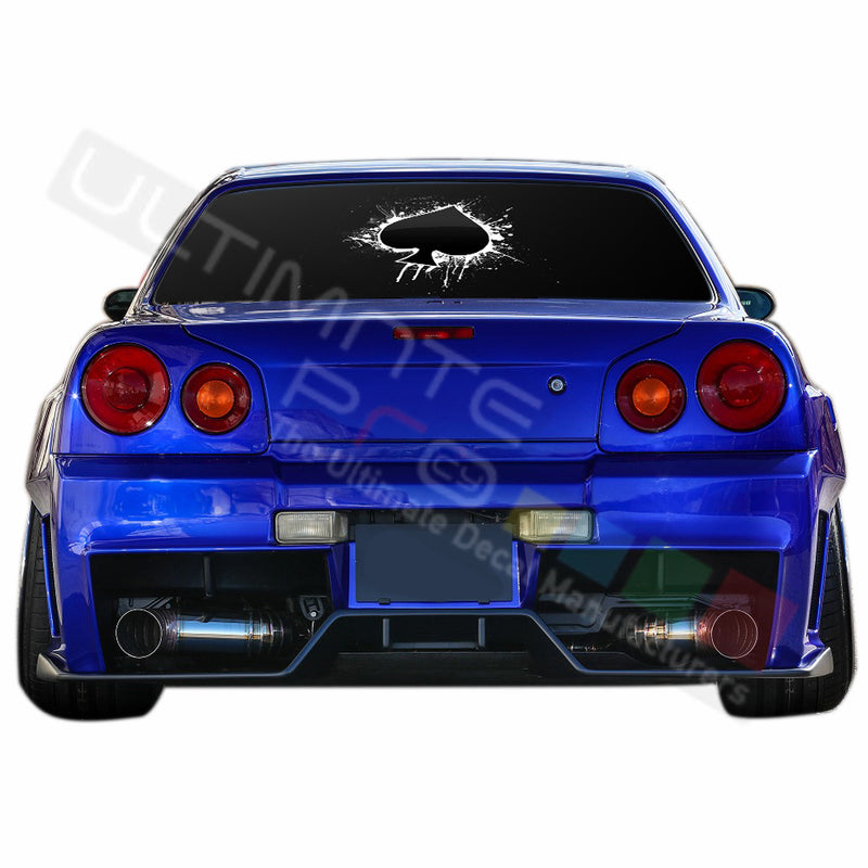 Ace Perforated Decals compatible with Nissan Skyline