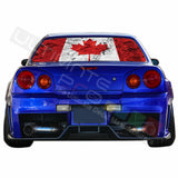 Canada Perforated Decals compatible with Nissan Skyline