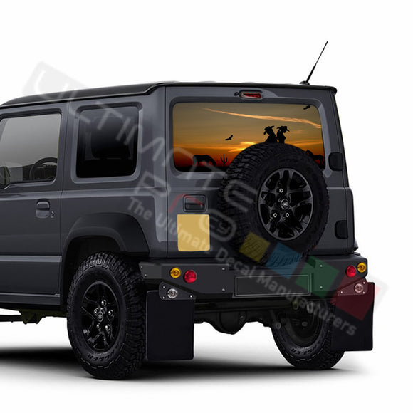 West Perforated Decals stickers compatible with Suzuki Jimny