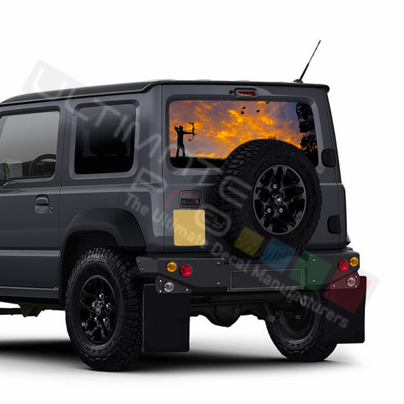 Hunting Perforated Decals stickers compatible with Suzuki Jimny
