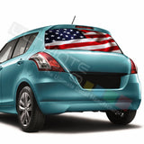 USA Flag Perforated Decals compatible with Suzuki Swift