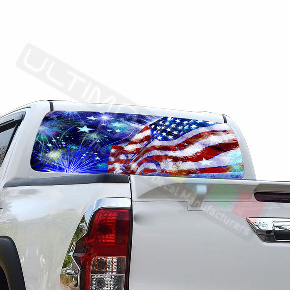 4th July Perforated Decals compatible with Toyota Hilux