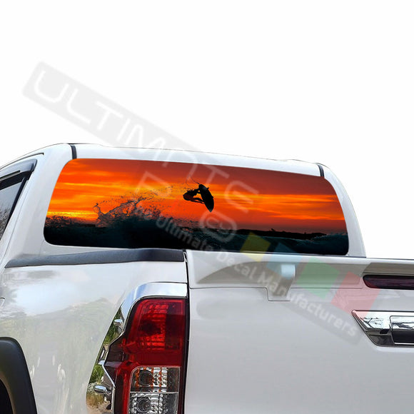 Surf Perforated Decals compatible with Toyota Hilux
