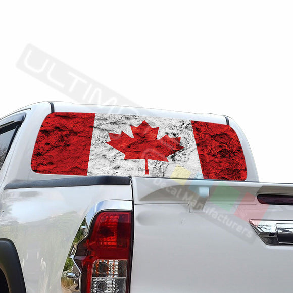 Canada Perforated Decals compatible with Toyota Hilux