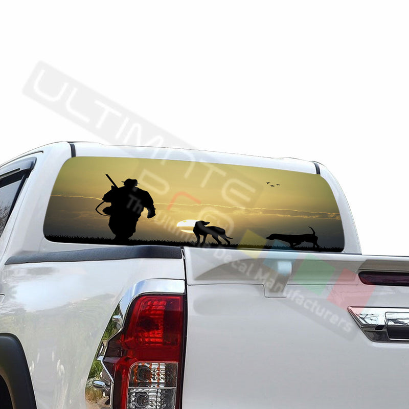 Hunting 1 Perforated Decals compatible with Toyota Hilux