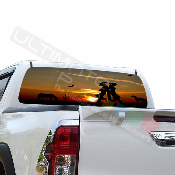 West Perforated Decals compatible with Toyota Hilux