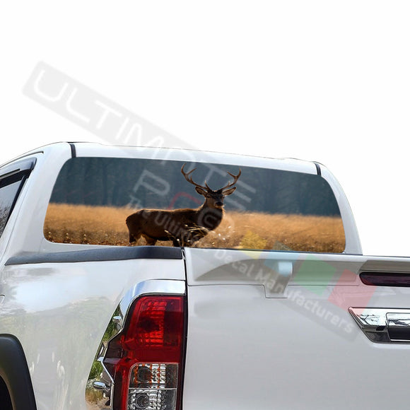 Deer Perforated Decals compatible with Toyota Hilux