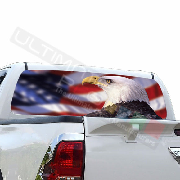Eagle USA Perforated Decals compatible with Toyota Hilux