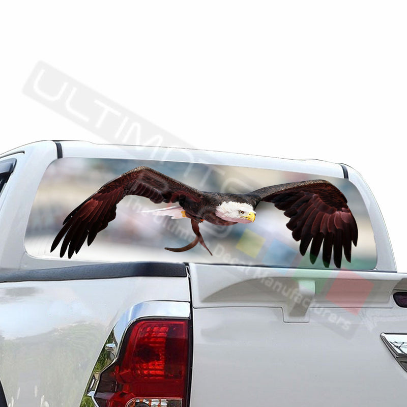 Eagle Perforated Decals compatible with Toyota Hilux