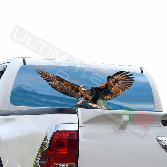 Eagle 1 Perforated Decals compatible with Toyota Hilux
