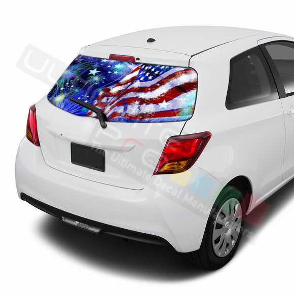 4th July Perforated Decals compatible with Toyota Yaris