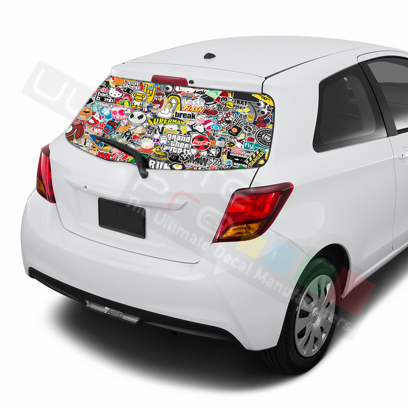 Bomb Skin Perforated Decals compatible with Toyota Yaris