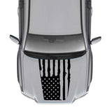 Hood USA Flag Sticker Graphic Compatible with Toyota Tundra 2007-Present