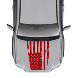 Hood USA Flag Sticker Graphic Compatible with Toyota Tundra 2007-Present
