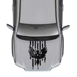 Hood Sticker USA Eagle Flag Vinyl Compatible with Toyota Tacoma 2004-Present