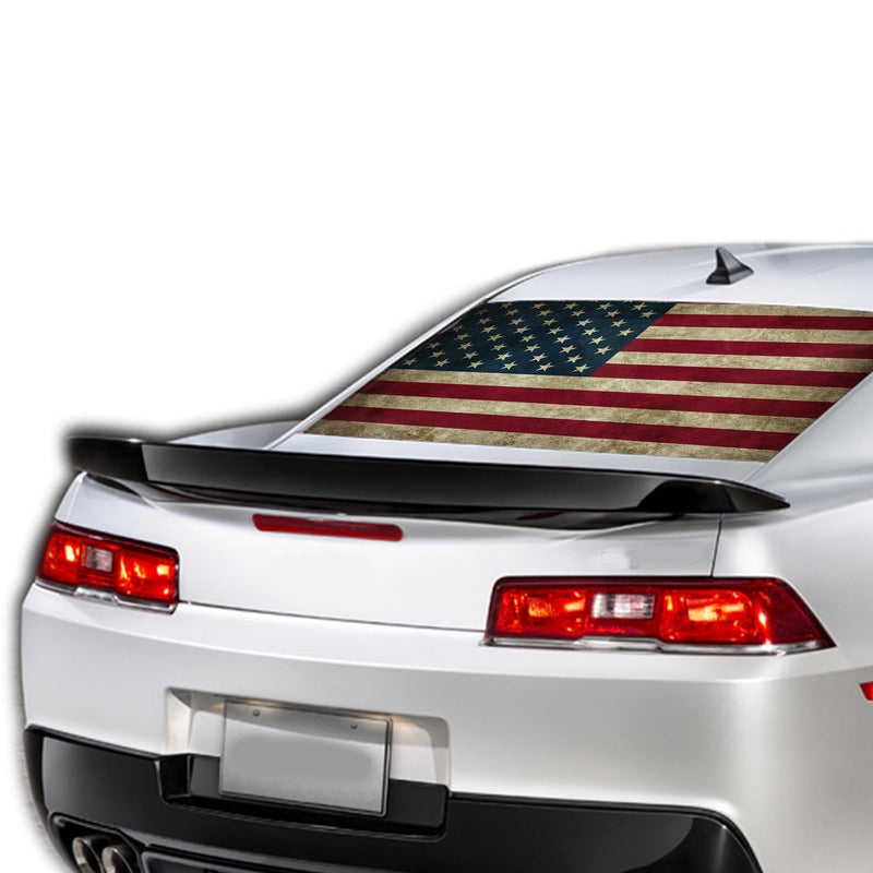 USA Flag 1 Perforated for Chevrolet Camaro Vinyl 2015 - Present