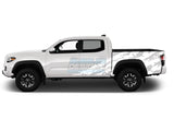 Bed Splash Decal Design Graphics Vinyl Compatible With Toyota Tacoma 2004-Present White Decals